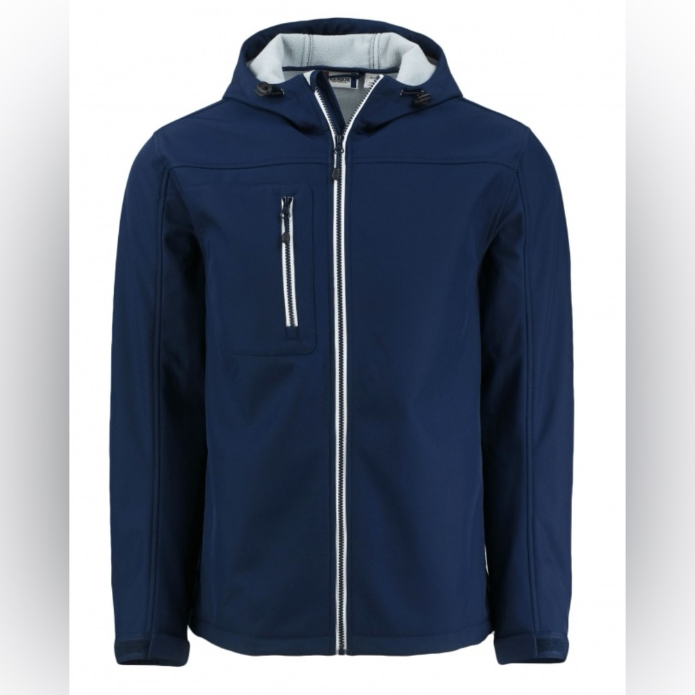 Clique Telemark Softshell Full Zip Mens Golf Jacket in Navy Blue